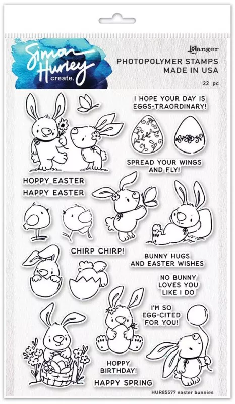 Simon Hurley Easter Bunnies Ranger Clear Stamps