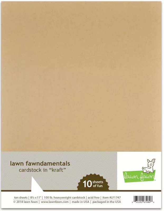 cardstock kraft Lawn Fawn