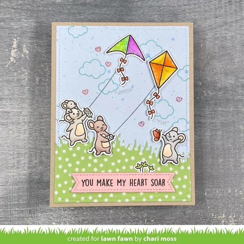 Whoosh, Kites! Clear Stamps Lawn Fawn 5