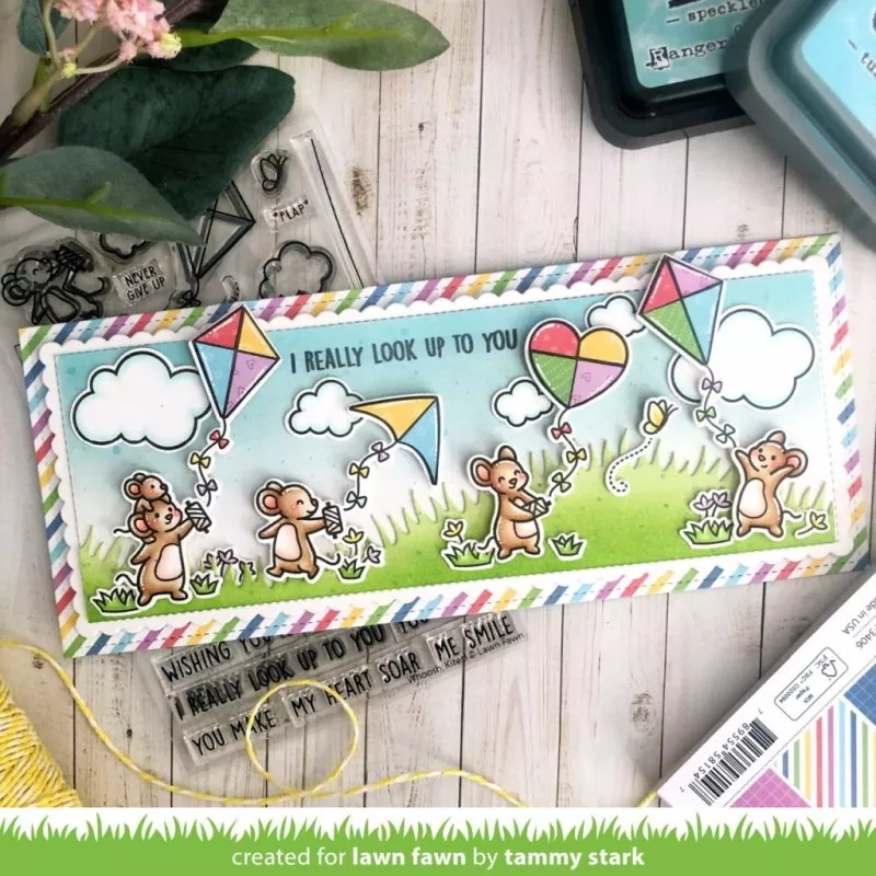Whoosh, Kites! Clear Stamps Lawn Fawn 2