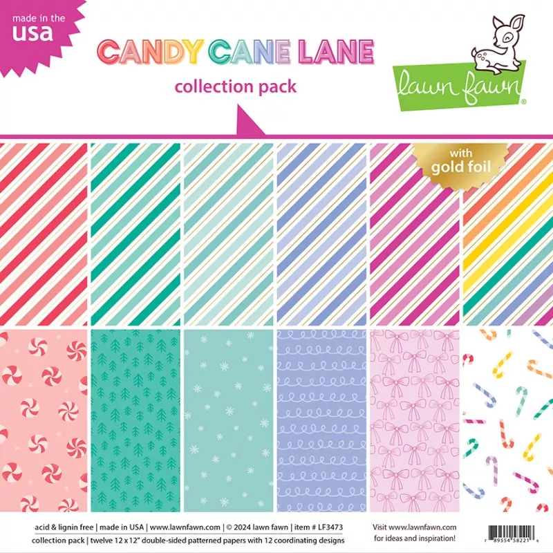 Candy Cane Lane Paper Collection Pack Lawn Fawn