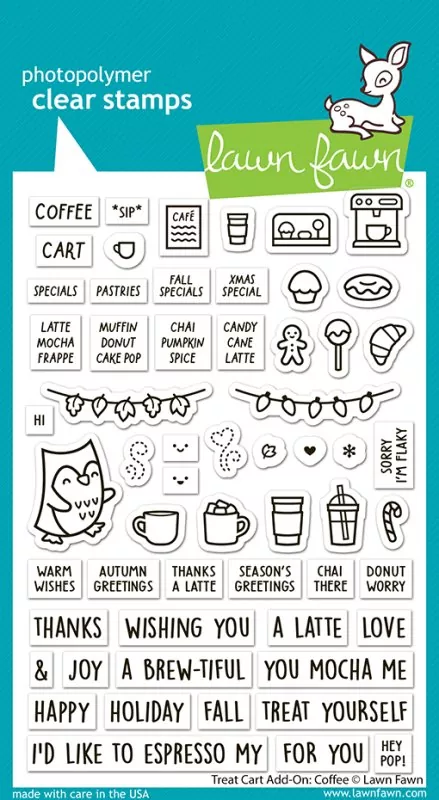 Treat Cart Add-On: Coffee Clear Stamps Lawn Fawn