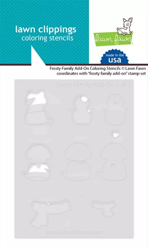 Frosty Family Add-On Coloring Stencils Lawn Fawn