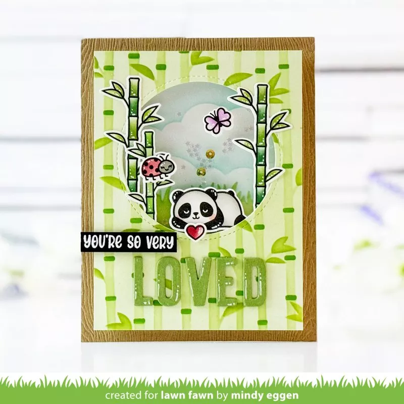 I Heart Pandas Add-On Coloring Stencils Lawn Fawn 3