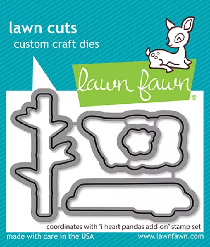 I Heart Pandas Add-On Dies Lawn Fawn