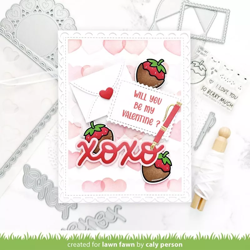 Sweet Strawberry Clear Stamps Lawn Fawn 1