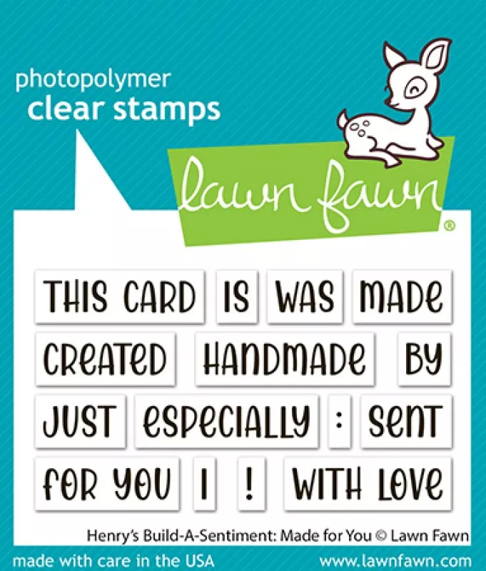 Henry's Build-a-Sentiment: Made For You Clear Stamps Lawn Fawn