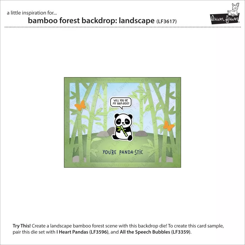 Bamboo Forest Backdrop: Landscape Dies Lawn Fawn 1