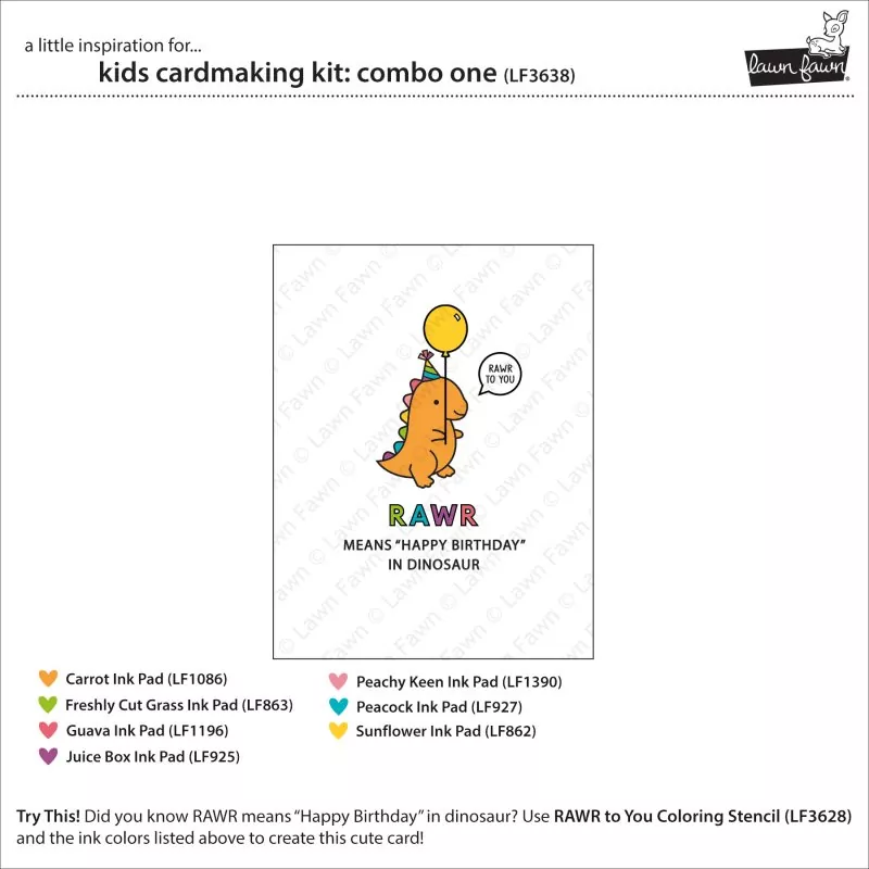 Combo One Kid's Cardmaking Kit Lawn Fawn 2