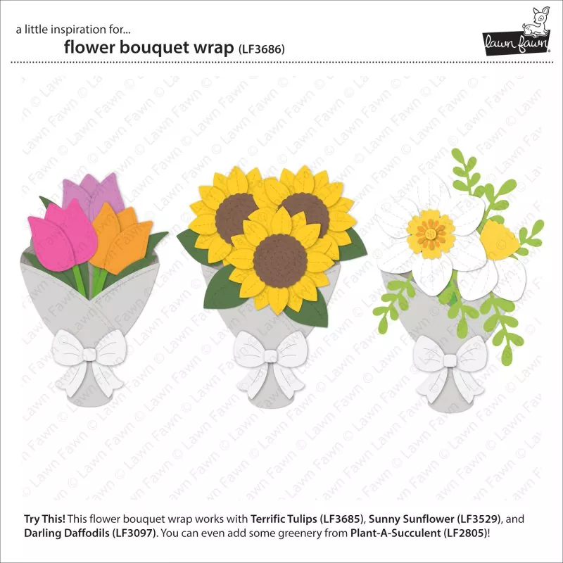 Flower Bouquet Wrap Dies Lawn Fawn 1