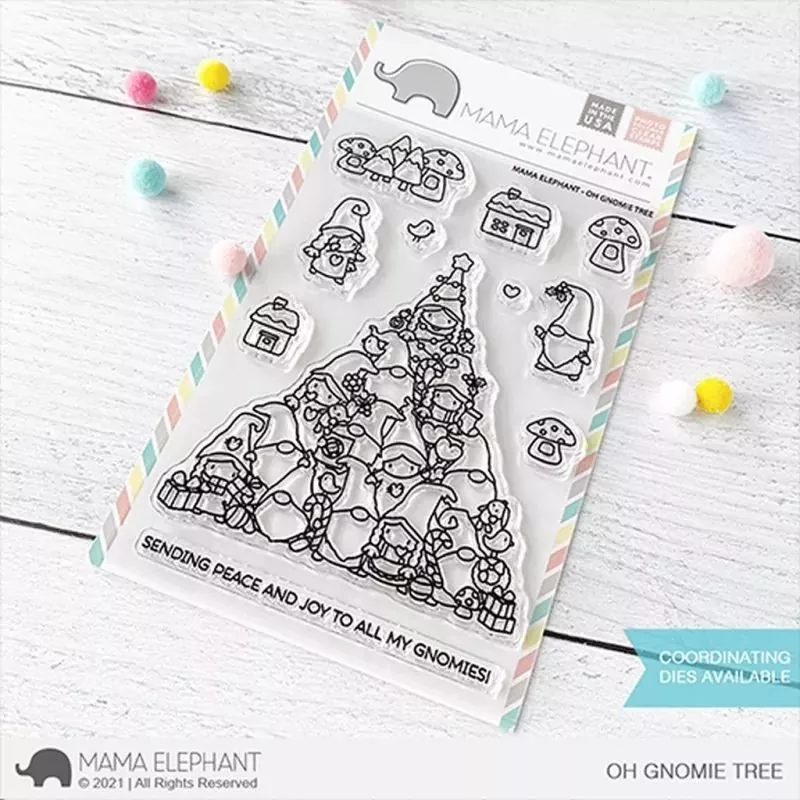 Oh Gnomie Tree Mama Elephant Stamp & Die Bundle