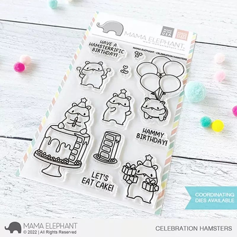 Celebration Hamsters Clear Stamps Mama Elephant
