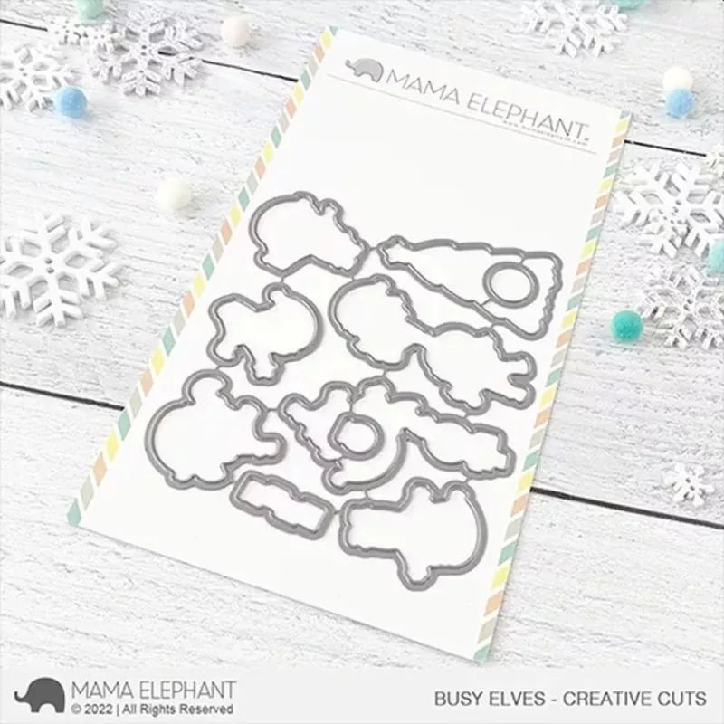 Busy Elves Mama Elephant Stamp & Die Bundle 1