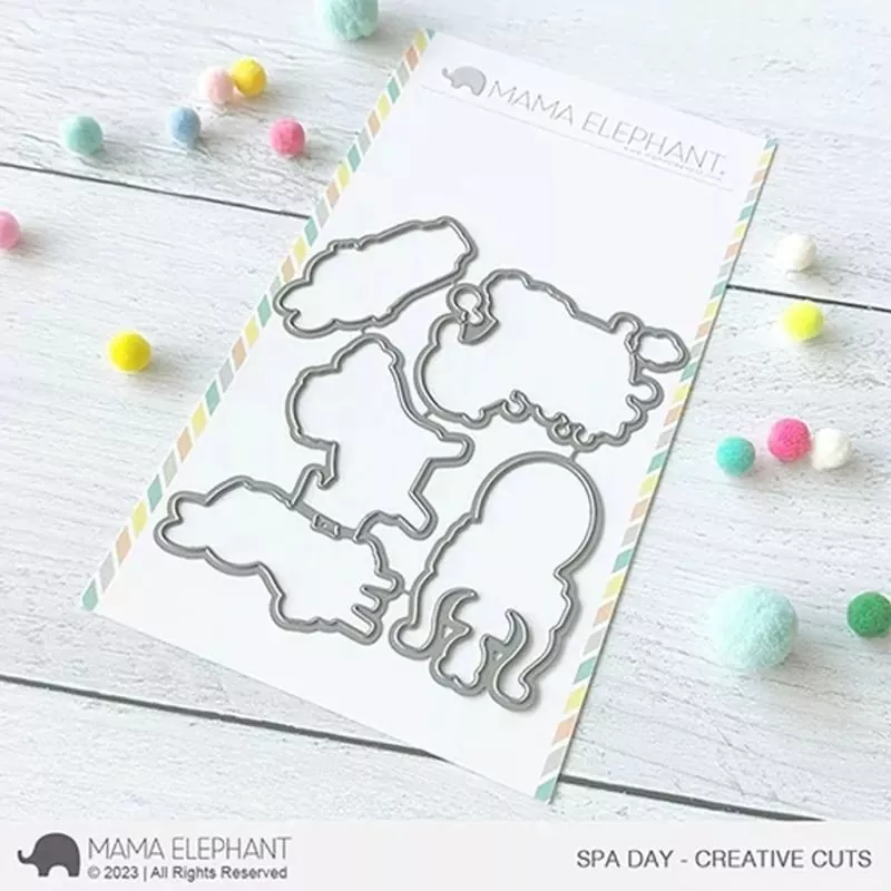 Spa Day Mama Elephant Stamp & Die Bundle 1