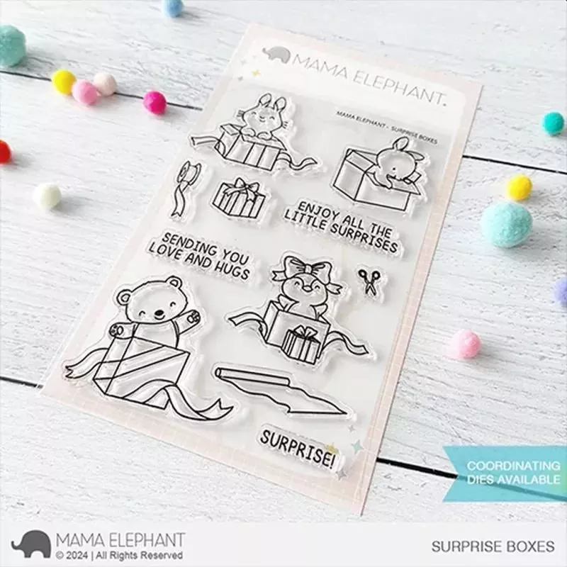 Surprise Boxes Mama Elephant Stamp & Die Bundle