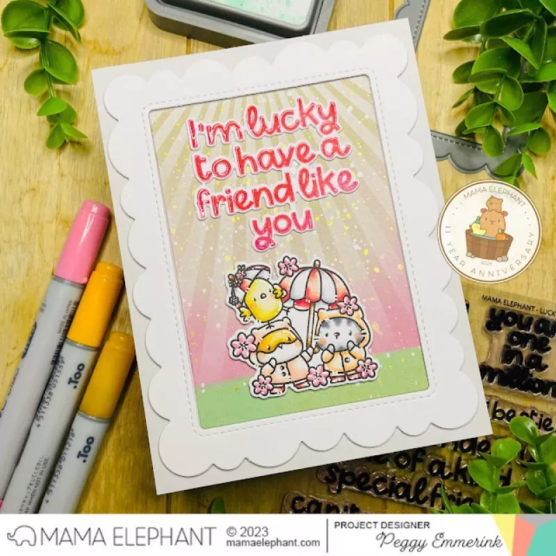 Lucky Friend Mama Elephant Stamp & Die Bundle 2