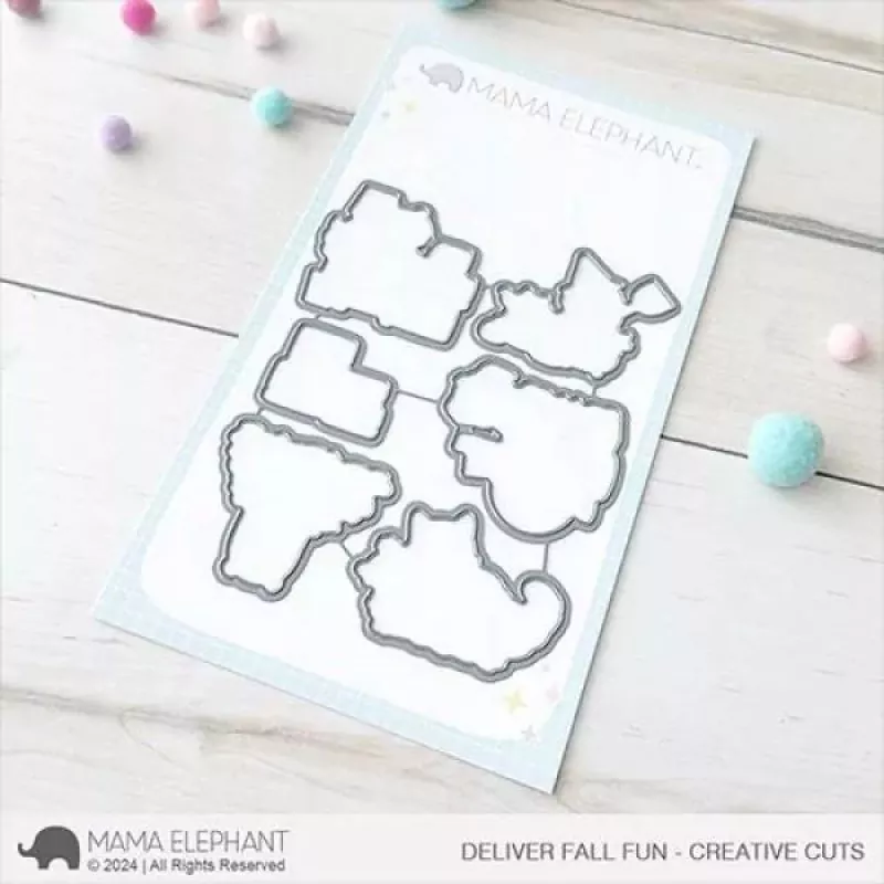 Deliver Fall Fun Mama Elephant Stamp & Die Bundle 1