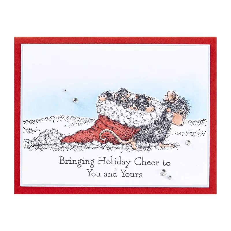 House-Mouse Christmas Friends Spellbinders Rubber Stamp 2