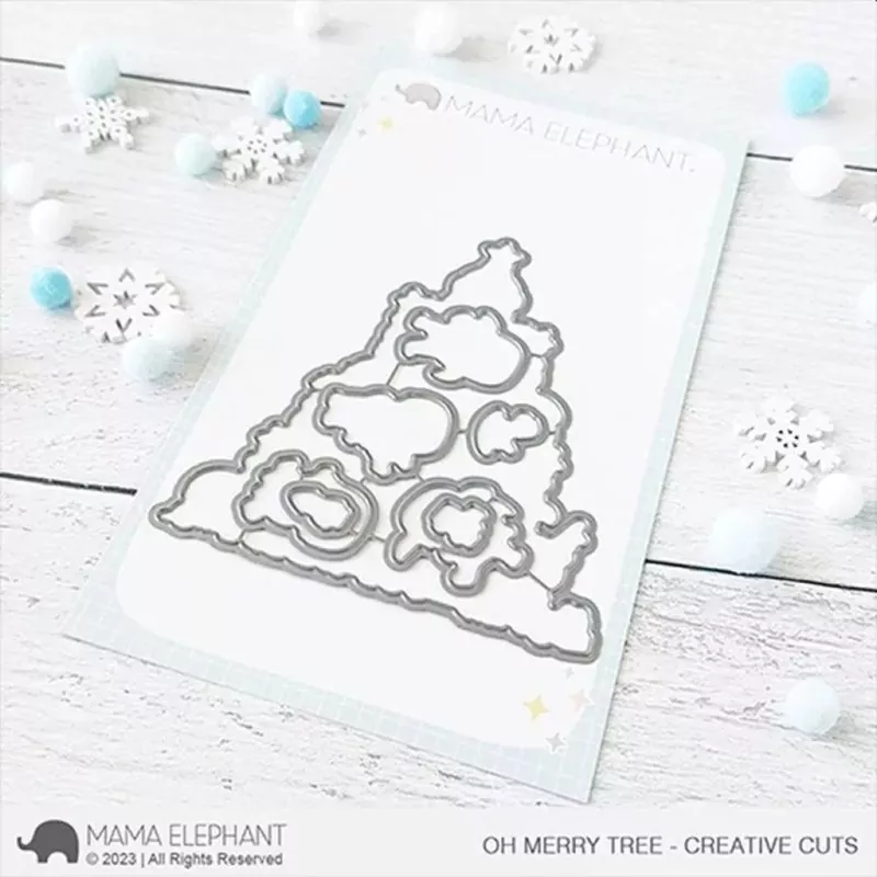 Oh Merry Tree Mama Elephant Stamp & Die Bundle 1