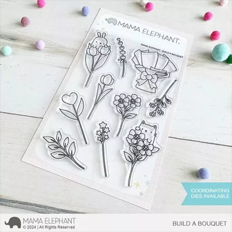 Build A Bouquet Mama Elephant Stamp & Die Bundle