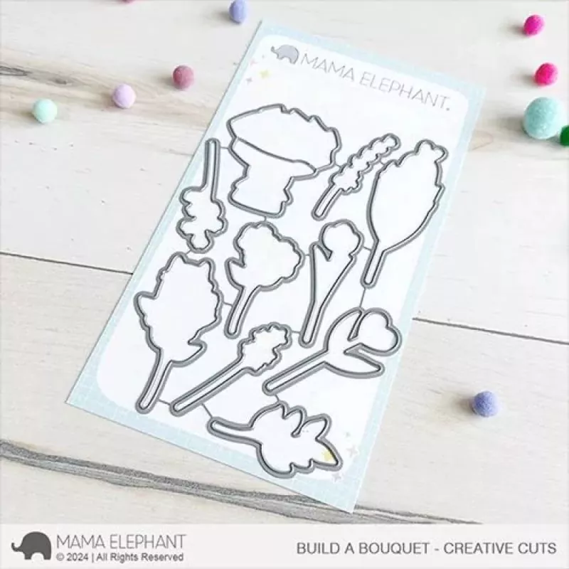 Build A Bouquet Mama Elephant Stamp & Die Bundle 1