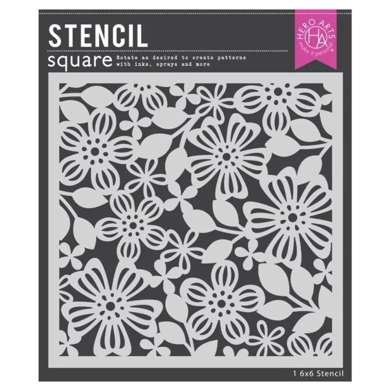 Spring Floral stencil hero arts