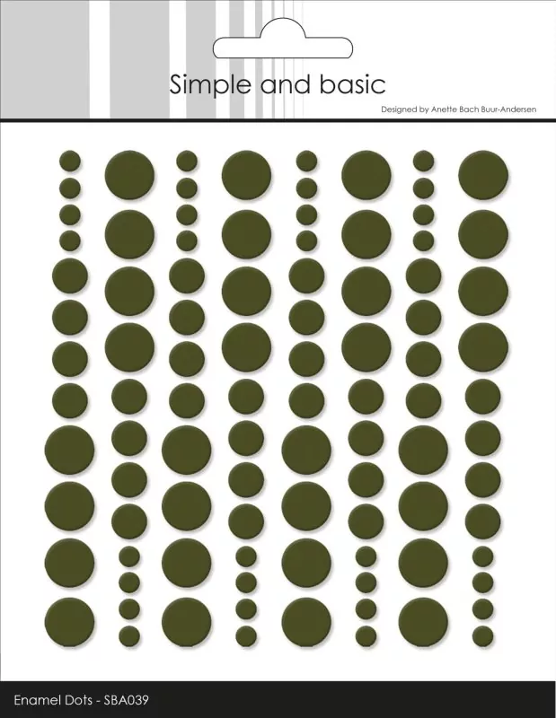 Simple and Basic Moss Green enamel dots