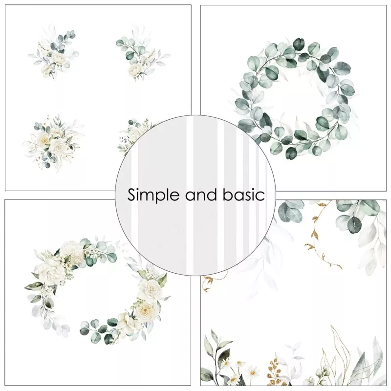 Simple and Basic Soft and Elegant 12x12 inch Paper Pack 1