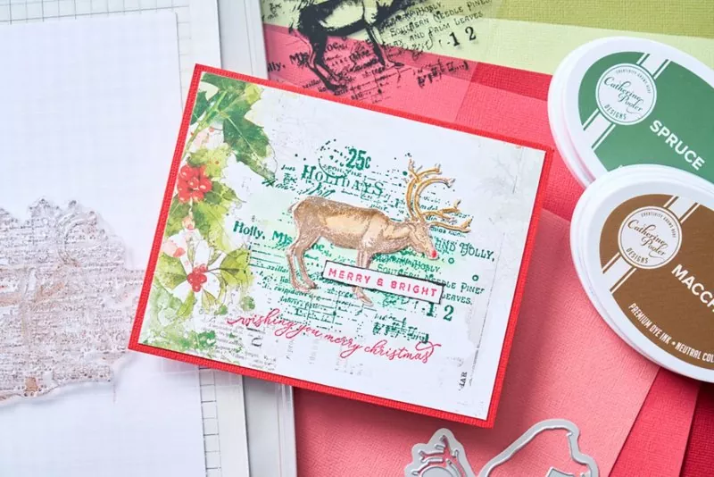 Reindeer Mix Cluster Sizzix & 49 and Market Framelits Dies & Stamps 3