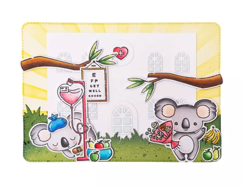 Sweet Stories Koala & Get Well Bundle Stamp & Die Set Studio Light 5