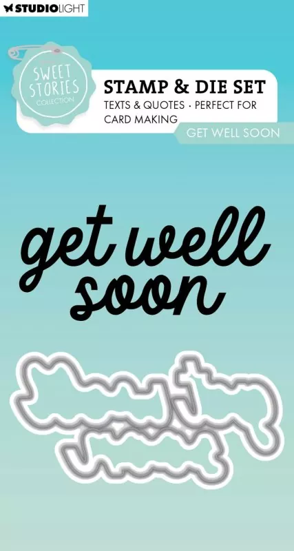 studio light Sweet Stories Get Well Soon Stamp & Die Set Studio Light