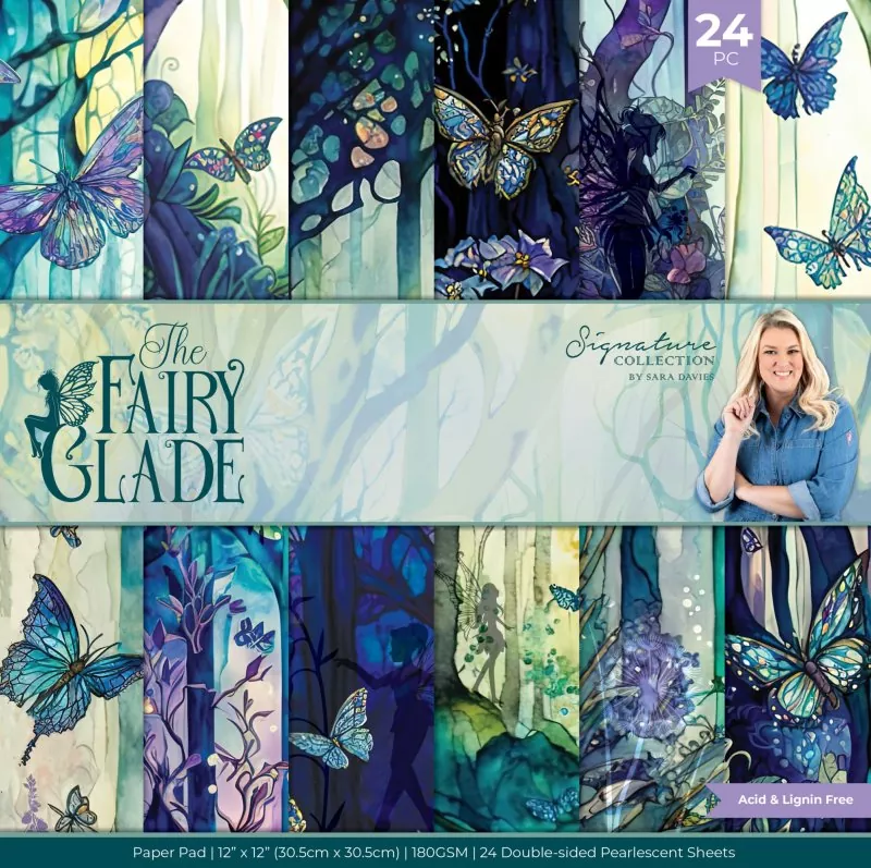 Crafters Companion Fairy Glade 12"x12" inch paper pad