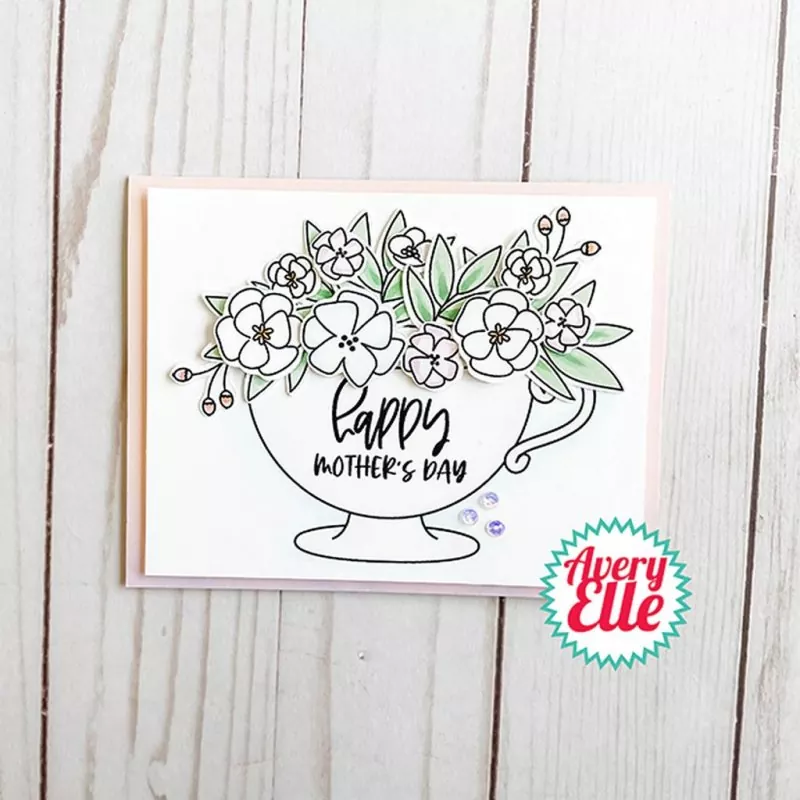 Cup of Wishes avery elle clear stamps