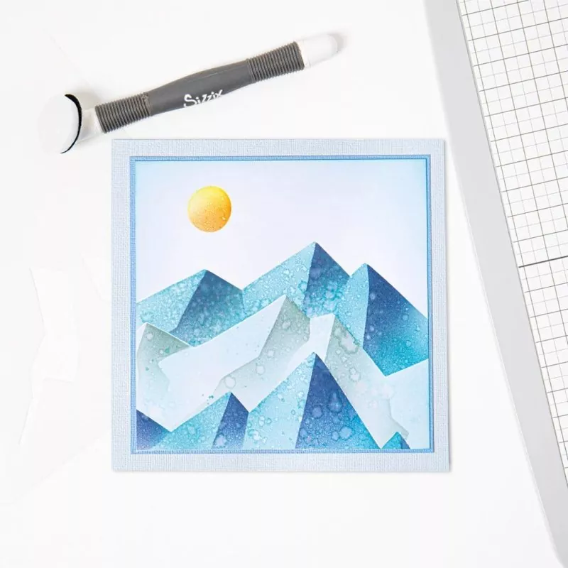 Mountain Scene Layered Stencils Sizzix 2