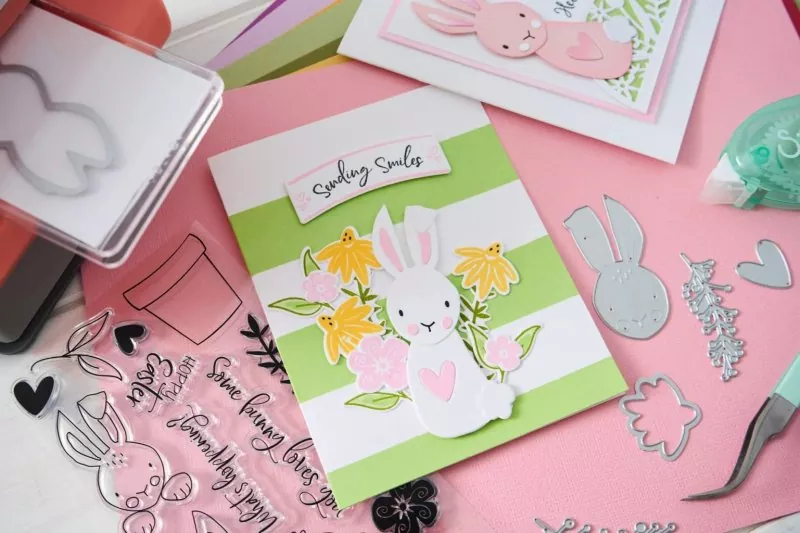 Bunny Bits & Blooms Sizzix & Catherine Pooler Clear Stamps 3