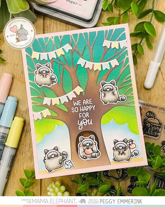 Little Raccoon Agenda Clear Stamps Mama Elephant 1