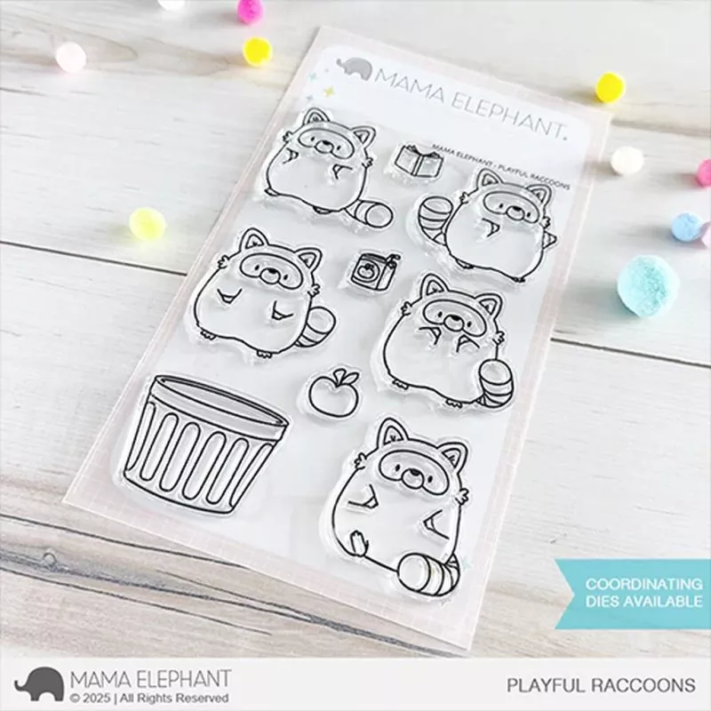 Playful Raccoons Clear Stamps Mama Elephant