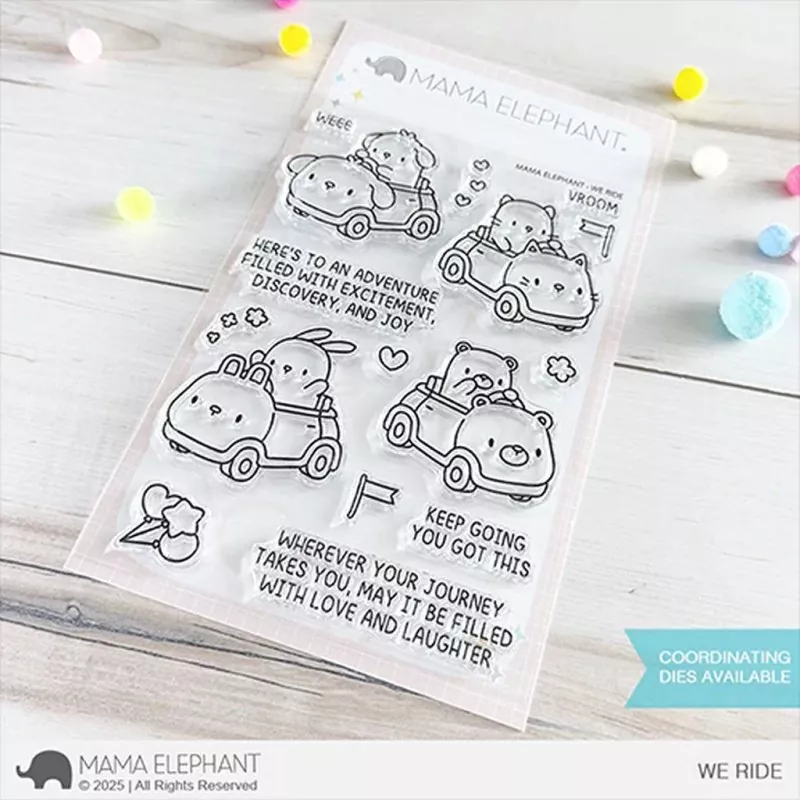 We Ride Clear Stamps Mama Elephant