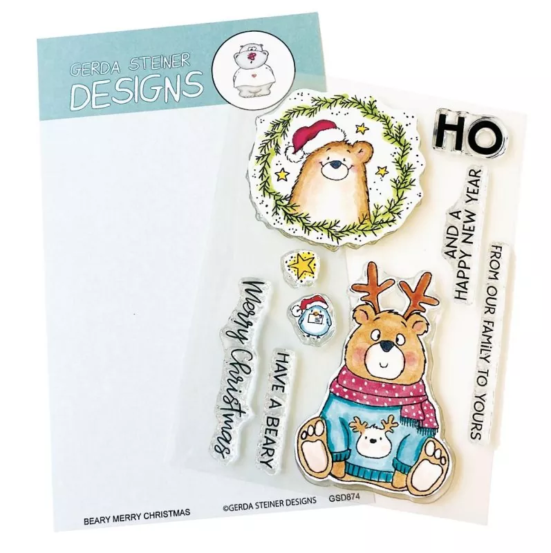 Beary Merry Christmas clearstamps Gerda Steiner Designs