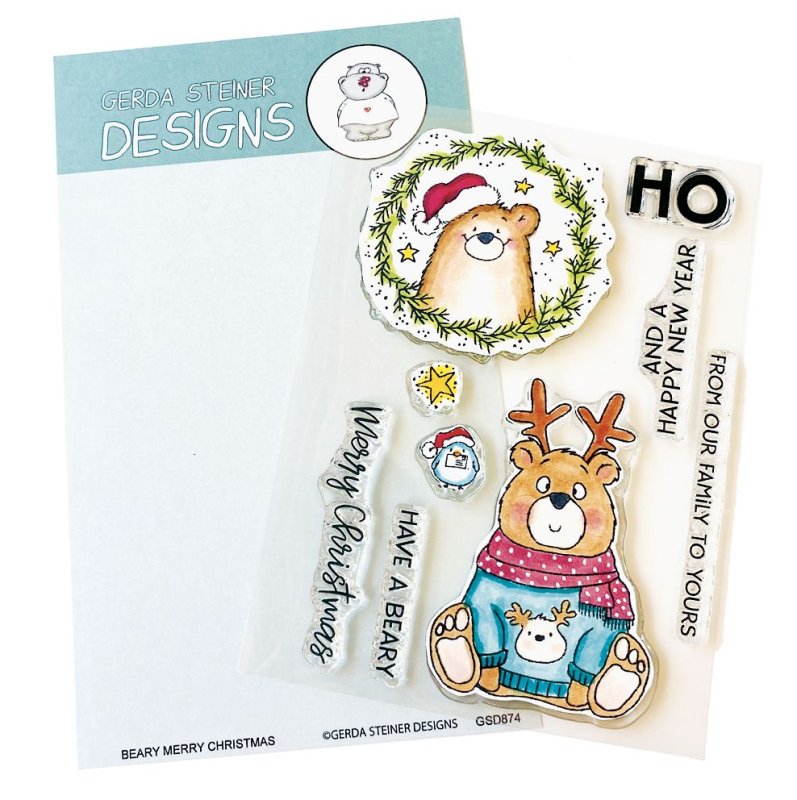 Beary Merry Christmas BUNDLE Stamps + Dies Gerda Steiner Designs