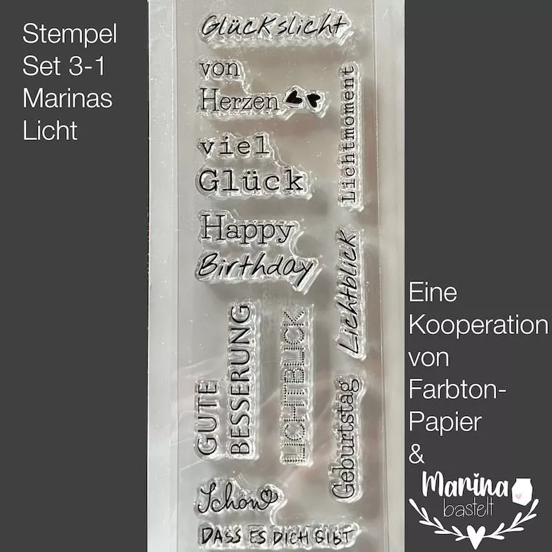 Stempel Set für Marinas Licht 3-1 clear stamps - FarbTon Papier