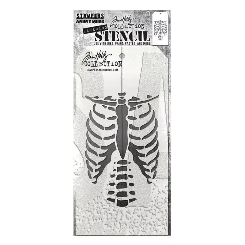 Tim Holtz Bones Layering Stencil Stampers Anonymous