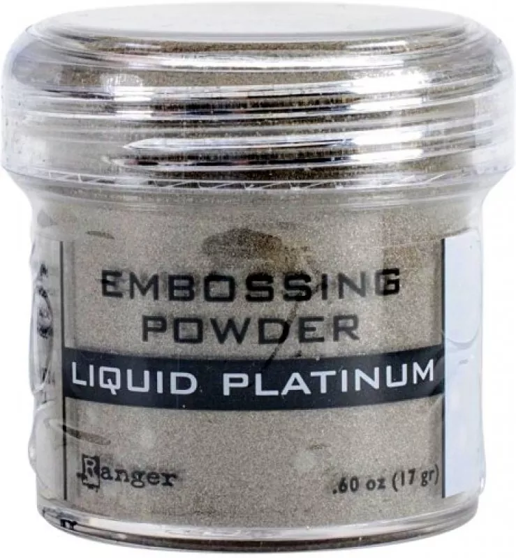 embossing powder ranger liquid platinum