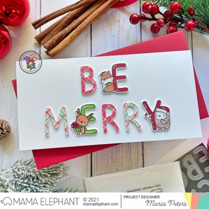 Merrygrams AEIOUY Mama Elephant Stamp & Die Bundle 5