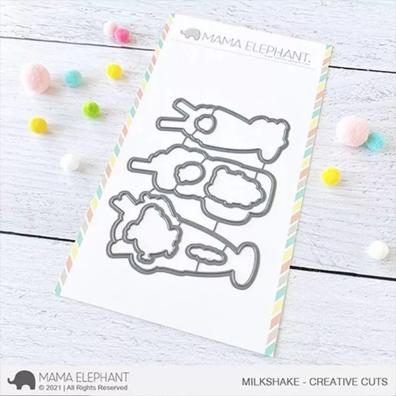 Milkshake Mama Elephant Stamp & Die Bundle 1