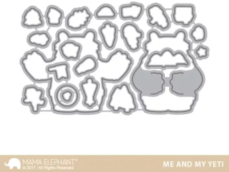 Me And My Yeti Mama Elephant Stamp & Die Bundle 1