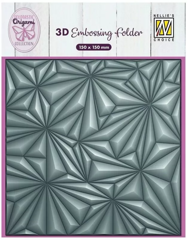 Origami Stars 3D Embossing Folder from Nellie's Choice