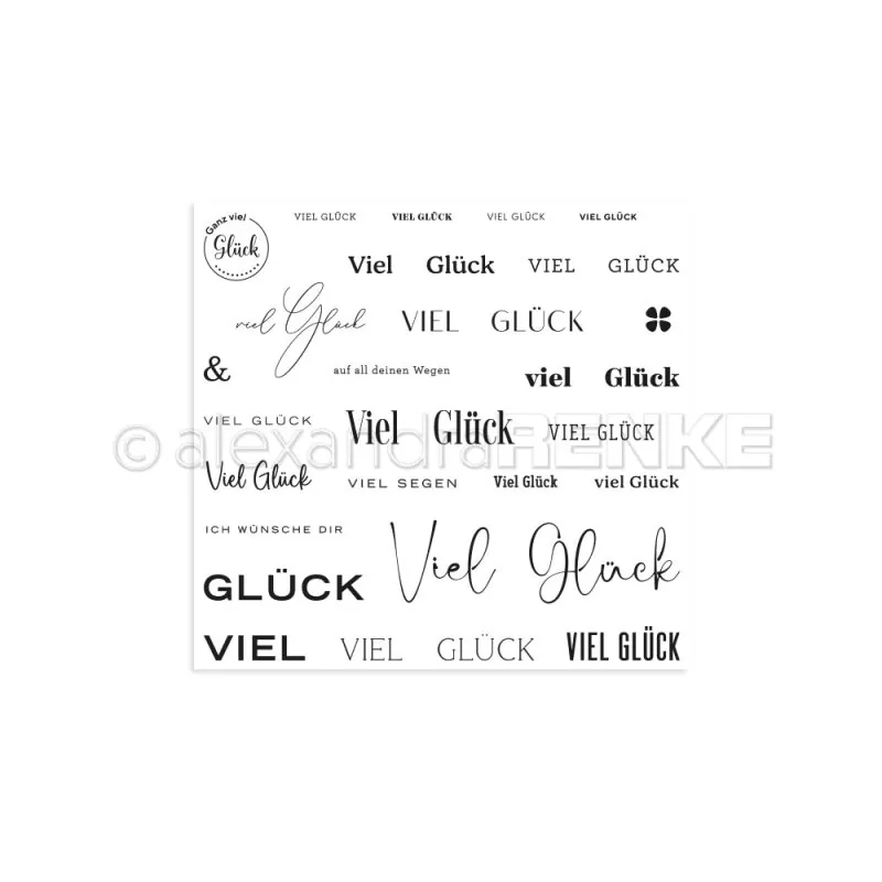 Viel Glück Alexandra RENKE Clear Stamps