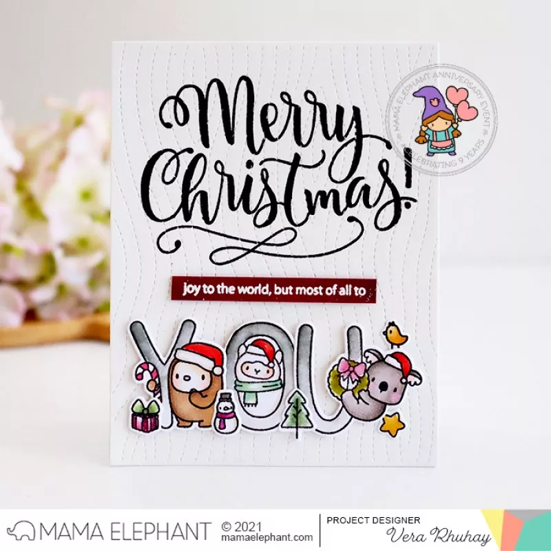 Merrygrams AEIOUY Mama Elephant Stamp & Die Bundle