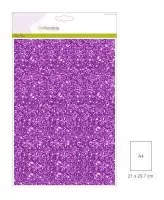 CraftEmotions - Glitter Cardboard - Purple - A4